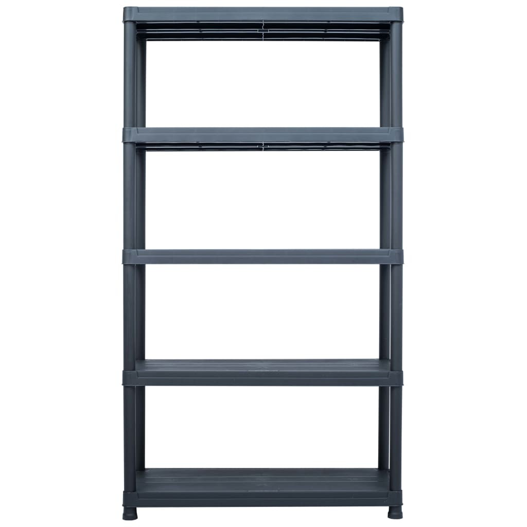 Storage Shelf Rack Black 500 kg 100x40x180 cm Plastic